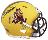 Arizona State Cameron Skattebo Signed Yellow Sparky Speed Mini Helmet JSA