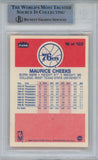 Maurice Cheeks Autographed 1986 Fleer #16 Trading Card Beckett 43902