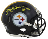 Steelers Jack Lambert "HOF 90" Authentic Signed Speed Mini Helmet BAS Witnessed