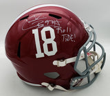 Cornelius Bennett "Roll Tide" Signed Full Size Alabama Crimson Tide Helmet (JSA)