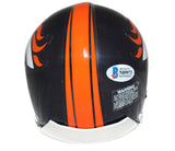 Champ Bailey Signed Denver Broncos Mini Helmet VSR4 HOF Beckett 40901