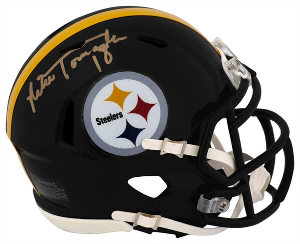 Mike Tomczak Signed Pittsburgh Steelers Riddell Speed Mini Helmet (SCHWARTZ COA)