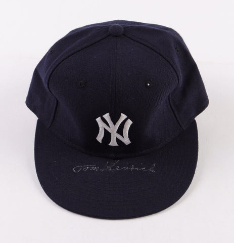 Tommy Henrich Signed New York Yankees Authentic New Era Fitted Hat (Beckett COA)