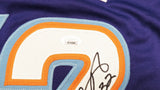UTAH JAZZ KARL MALONE AUTOGRAPHED SIGNED PURPLE JERSEY JSA STOCK #237062
