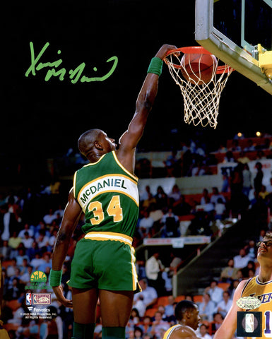 XAVIER MCDANIEL AUTOGRAPHED 8X10 PHOTO SEATTLE SUPERSONICS SLAM DUNK MCS 202453