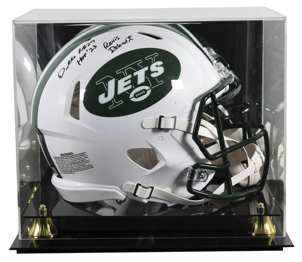 Jets Darrelle Revis 2x Insc Signed 98-18 TB F/S Speed Proline Helmet W/ Case BAS
