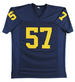 Michigan Frank Clark Authentic Signed Navy Blue Pro Style Jersey Autographed JSA