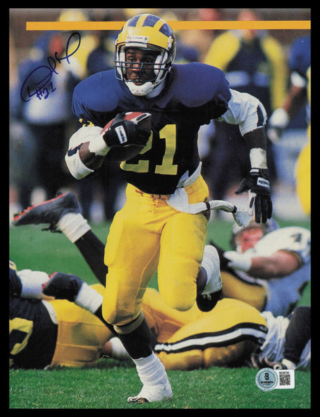 Desmond Howard Autographed 8x11 Magazine Page Photo Michigan Beckett QR #BS36795