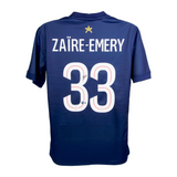 Warren Zaire-Emery Signed PSG Home Soccer Jersey #33 with Beckett Witness