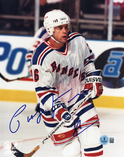 Pat LaFontaine Autographed New York Rangers 8x10 Photo Beckett