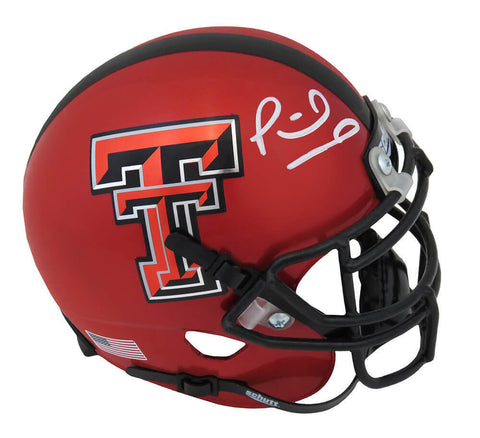 Patrick Mahomes Signed Texas Tech Red Schutt Mini Helmet - (JSA COA)