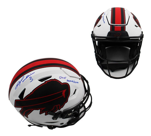 buffelo motorcycle helmet Damar Hamlin Signed Buffalo Bills Speed Flex Authentic Lunar NFL Helme – Super Sports Center