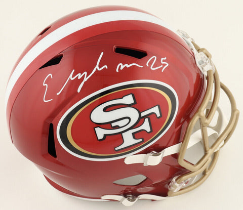 ELIJAH MITCHELL SIGNED SAN FRANCISCO 49ERS FLASH SPEED REPLICA HELMET BECKETT