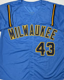 LOGAN HENDERSON Signed Custom Replica Alternate Brewers Jersey AUTO - BAS