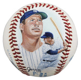Yankees Mickey Mantle Signed Jolene Jessie Painted OAL Baseball LE #7/9 BAS LOA