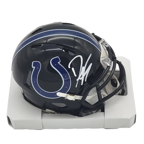 Dwight Freeney Signed Indianapolis Colts Black ALT Mini Helmet Beckett Witnessed