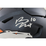 Bo Nix Autographed Denver Broncos Mid-Size Midi Helmet Beckett Witness 55110