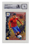 David Villa Signed 2010 Panini World Cup Premium #99 - BGS 10 Autograph