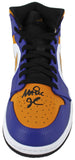 Magic Johnson Authentic Signed Left Nike Air Jordan 1 2022 Lakers Shoe BAS Wit