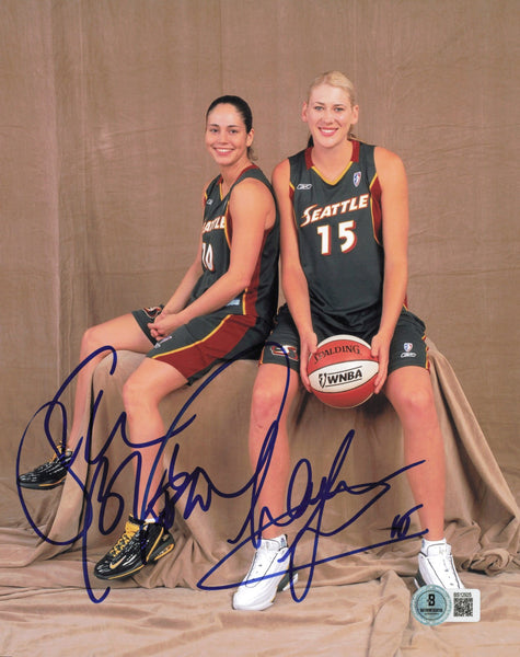 Sue Bird & Lauren Jackson Autographed 8x10 Photo Seattle Storm Beckett BS12925