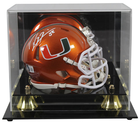 Miami Ray Lewis Authentic Signed Flash Speed Mini Helmet W/ Case BAS Witnessed