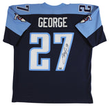 Titans Eddie George Authentic Signed Light Blue M&N Throwback Jersey Fanatics