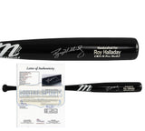 Roy Halladay Signed Philadelphia Phillies Marucci Black MLB Bat