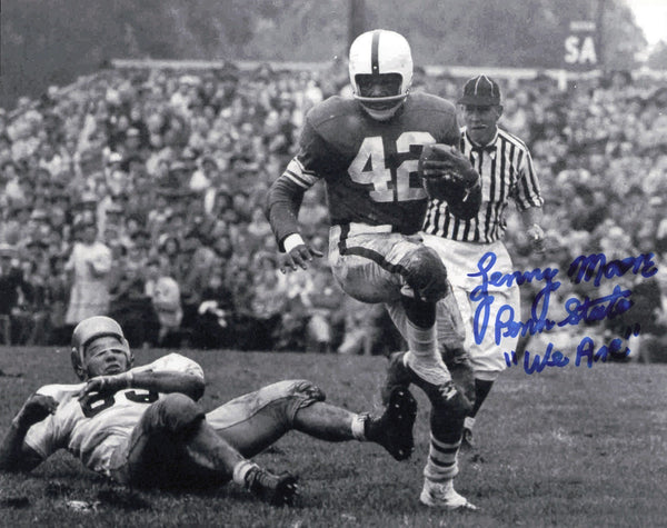 Lenny Moore Autographed 8x10 Photo Penn State Nittany Lions "We Are" SKU #245922