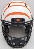 JaMarr Chase Auto Bengals Lunar Eclipse White Full Size Auth Spd Helmet Beckett