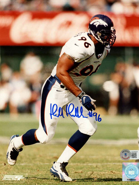 Harald Hasselbach Autographed/Signed Denver Broncos 8x10 Photo BAS 50363