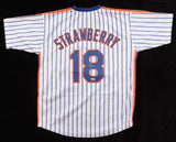 Darryl Strawberry Signed Mets Jersey (Beckett) 3xNew York World Series Champ /RF