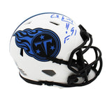Earl Campbell Signed Tennessee Titans Speed Lunar NFL Mini Helmet with "HOF 91"