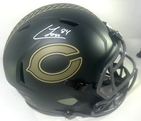 Bears COLTSON LOVELAND Signed Full Size 2025 SALUTE Replica Speed Helmet AUTO