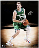 Luka Doncic Autographed Dallas Mavericks "Stepback" 16 x 20 Photo LE 177 Panini
