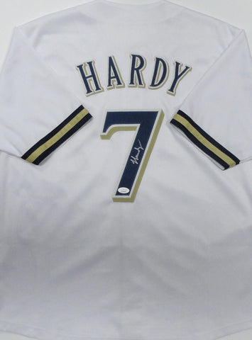 Brewers All Star JJ HARDY Signed Custom Replica White Jersey AUTO - JSA