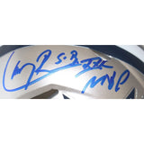 Larry Brown Signed Dallas Cowboys Mini Helmet Insc. Beckett 42830