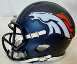 Jahdae Barron Autographed Navy Mini Helmet -- Denver Broncos | BAS COA