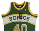 Sonics Shawn Kemp "Reign Man" Signed Green M&N 1994-95 HWC Swingman Jersey BAS