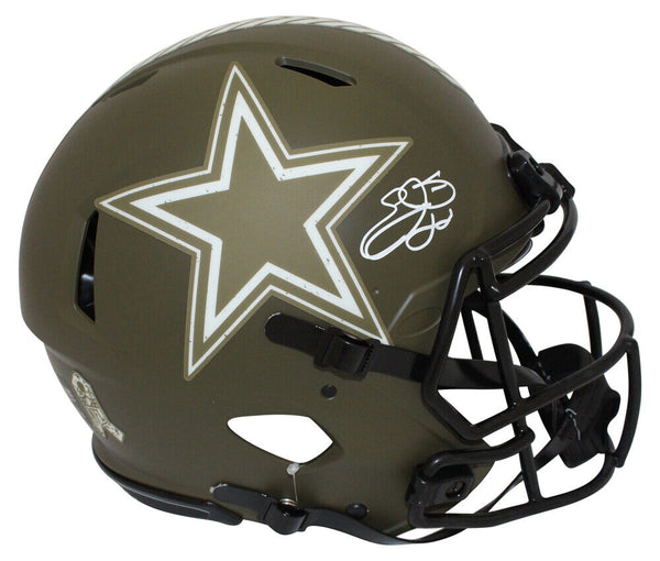 Emmitt Smith Salute Dallas Cowboys Authentic Salute Helmet Beckett 39652