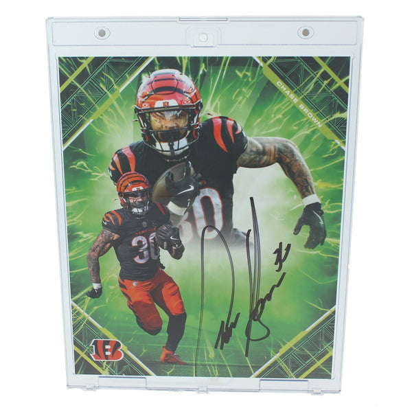 Chase Brown Autographed Cincinnatti Bengals 2025 NFL Emanate Fanatics LE 75/99