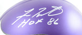 Fran Tarkenton Autographed Vikings F/S VSR4 Helmet w/HOF - Beckett W Hologram