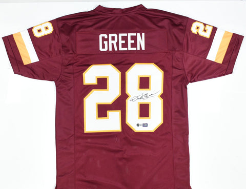 Darrell Green Autographed Maroon Pro Style Jersey - Beckett W Hologram *Black