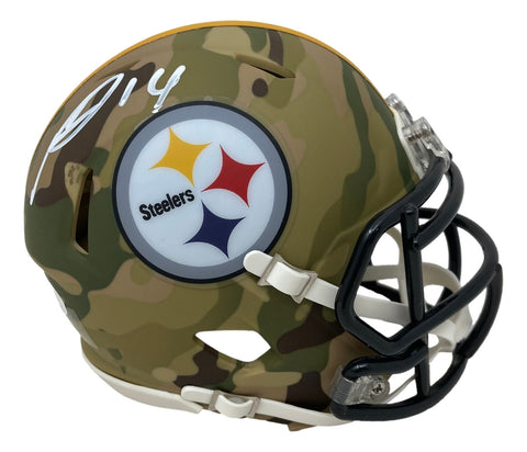 George Pickens Signed Pittsburgh Steelers Camo Mini Speed Helmet JSA