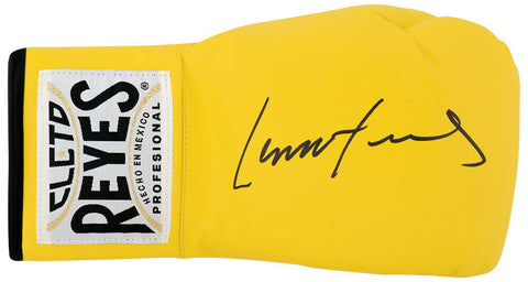 Lennox Lewis Signed Clete Reyes Yellow Boxing Glove - (SCHWARTZ SPORTS COA)