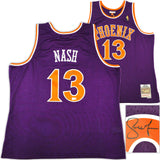 SUNS STEVE NASH AUTOGRAPHED PURPLE M&N 2005-06 JERSEY XXL BECKETT 233681