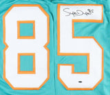 Mark "Super" Duper Signed Miami Dolphins Teal Jersey (OKAuthentics Hologram) W.R
