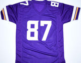 TJ Hockenson Autographed Purple Pro Style Jersey - Beckett W Hologram *Black