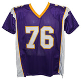 Steve Hutchinson Autographed/Signed Pro Style Purple XL Jersey HOF BAS 28645