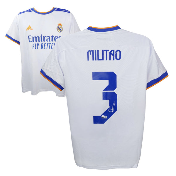 Eder Militao Signed Real Madrid FC Soccer Jersey #3 with Beckett Witness