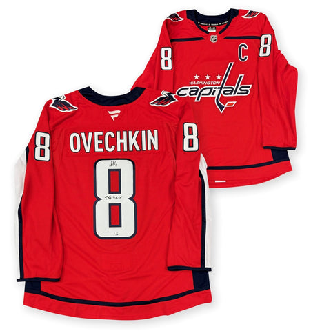 Alexander Ovechkin Autographed Washington Capitals Jersey 895 Goal Fanatics